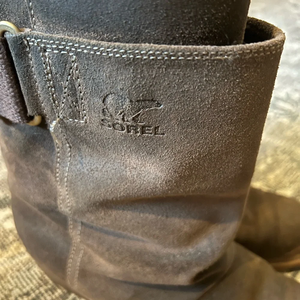 Sorel Toronto Brown Leather Mid Calf Winter Snow Wedge Boot Women's Size 7.5 - Picture 4 of 9